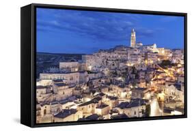 Sasso Barisano and Cathedral, UNESCO World Heritage Site, Matera, Basilicata, Puglia, Italy, Europe-Markus Lange-Framed Stretched Canvas