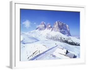 Sasso Lungo and Passo Di Sella, Trentino Alto Adige, South Tirol, Dolomites, Italy-Hans Peter Merten-Framed Photographic Print