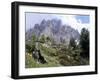 Sassolungo Range, 3181M, Val Gardena, Dolomites, Alto Adige, Italy-Richard Nebesky-Framed Photographic Print