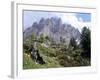 Sassolungo Range, 3181M, Val Gardena, Dolomites, Alto Adige, Italy-Richard Nebesky-Framed Photographic Print