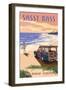 Sassy Bass - Fort Morgan, Alabama - Woody on the Beach-Lantern Press-Framed Art Print