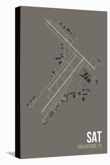 SAT Airport Layout-08 Left-Stretched Canvas