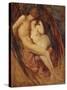 Satan and Sin-George Frederick Watts-Stretched Canvas