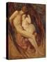 Satan and Sin-George Frederick Watts-Stretched Canvas