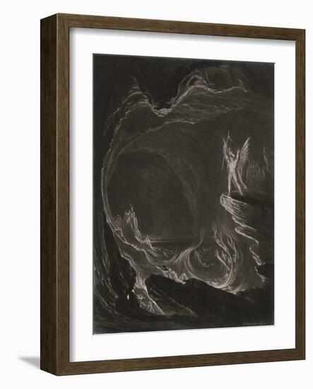 Satan and the Fallen Angels, C.1827 (Mezzotint)-John Martin-Framed Giclee Print