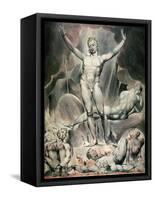 Satan Arousing the Rebel Angels, 1808-William Blake-Framed Stretched Canvas