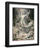 Satan Arousing the Rebel Angels, 1808-William Blake-Framed Giclee Print