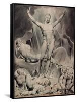 Satan Arousing the Rebel Angels-William Blake-Framed Stretched Canvas