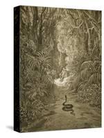 Satan As a Serpent Enters Paradise-Gustave Doré-Stretched Canvas