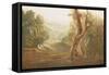 Satan Contemplating Adam and Eve in Paradise, from "Paradise Lost," by John Milton-John Martin-Framed Stretched Canvas
