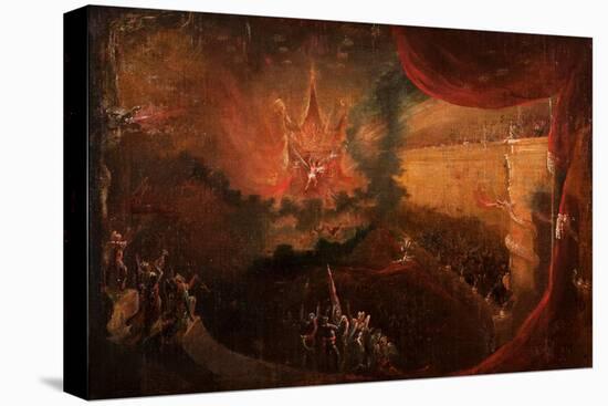 Satan Enthroned in Hell-Samuel Colman-Stretched Canvas