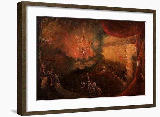 Satan Enthroned in Hell-Samuel Colman-Framed Giclee Print