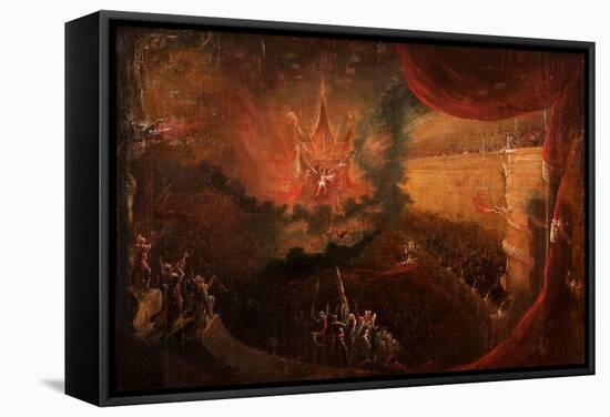 Satan Enthroned in Hell-Samuel Colman-Framed Stretched Canvas