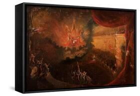 Satan Enthroned in Hell-Samuel Colman-Framed Stretched Canvas