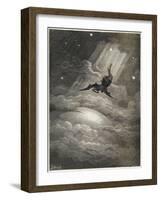 Satan Flies to Earth-null-Framed Photographic Print