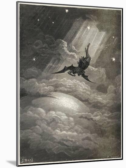 Satan Flies to Earth-null-Mounted Photographic Print