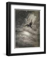 Satan Flies to Earth-null-Framed Photographic Print