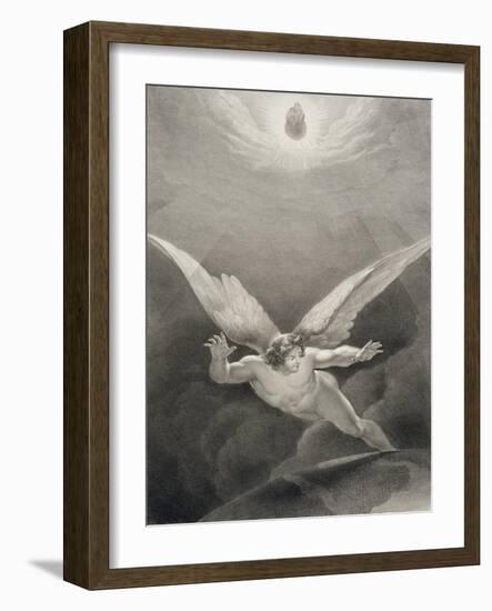 Satan Leaps over the Walls of Heaven, from a French Edition of 'Paradise Lost' by John Milton-Richard Edmond Flatters-Framed Giclee Print