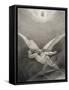 Satan Leaps over the Walls of Heaven, from a French Edition of 'Paradise Lost' by John Milton-Richard Edmond Flatters-Framed Stretched Canvas