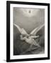 Satan Leaps over the Walls of Heaven, from a French Edition of 'Paradise Lost' by John Milton-Richard Edmond Flatters-Framed Giclee Print