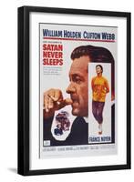Satan Never Sleeps, from Left: William Holden, France Nuyen, 1962-null-Framed Art Print