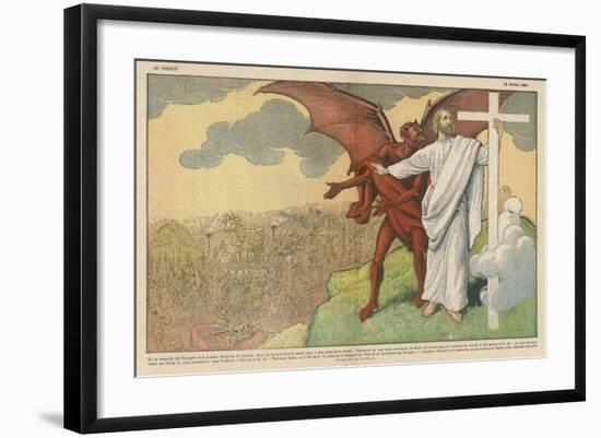 Satan Offers Jesus All Kinds of Nice Things if He Will Only Renounce His Mission: But He Refuses-Eugene Damblans-Framed Art Print