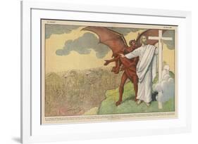 Satan Offers Jesus All Kinds of Nice Things if He Will Only Renounce His Mission: But He Refuses-Eugene Damblans-Framed Premium Giclee Print