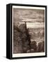 Satan Overlooking Paradise-Gustave Dore-Framed Stretched Canvas