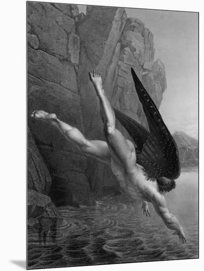 Satan Plunges into the River Styx, from a French Edition of "Paradise Lost"-Richard Edmond Flatters-Mounted Giclee Print