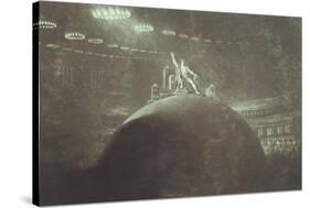 Satan Presiding at the Infernal Council-John Martin-Stretched Canvas