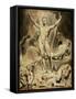 Satan rousing the rebellious angels. Paper.-William Blake-Framed Stretched Canvas