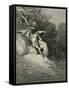 Satan Schemes-Gustave Doré-Framed Stretched Canvas