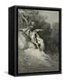 Satan Schemes-Gustave Doré-Framed Stretched Canvas