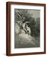 Satan Schemes-Gustave Doré-Framed Photographic Print