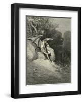 Satan Schemes-Gustave Doré-Framed Photographic Print