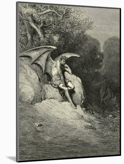 Satan Schemes-Gustave Doré-Mounted Photographic Print