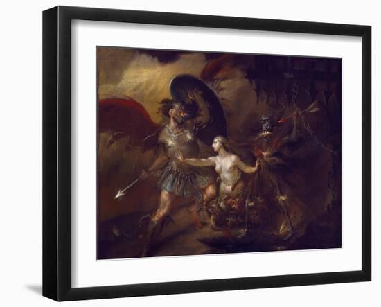 Satan, Sin and Death (A Scene from Milton's 'Paradise Lost')-William Hogarth-Framed Giclee Print