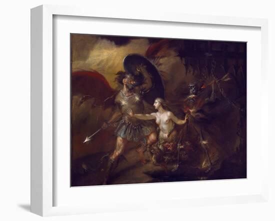 Satan, Sin and Death (A Scene from Milton's 'Paradise Lost')-William Hogarth-Framed Giclee Print