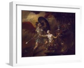 Satan, Sin and Death (A Scene from Milton's 'Paradise Lost')-William Hogarth-Framed Giclee Print