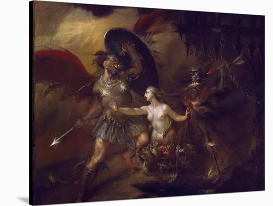 Satan, Sin and Death (A Scene from Milton's 'Paradise Lost')-William Hogarth-Stretched Canvas