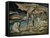 Satan Smiting Job with Sore Boils-William Blake-Framed Stretched Canvas