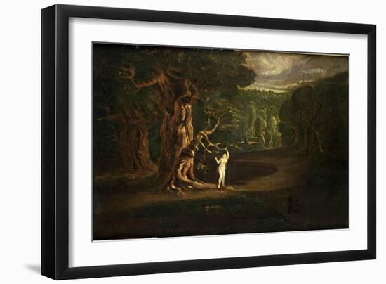 Satan Tempting Eve, from "Paradise Lost" by John Milton-John Martin-Framed Giclee Print