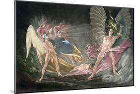 Satan Tempts Eve in the Dream, Paradise Lost by John Milton-John Martin-Mounted Giclee Print