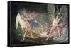 Satan Tempts Eve in the Dream, Paradise Lost by John Milton-John Martin-Framed Stretched Canvas