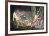 Satan Tempts Eve in the Dream, Paradise Lost by John Milton-John Martin-Framed Giclee Print