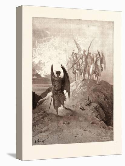 Satan Vanquished-Gustave Dore-Stretched Canvas