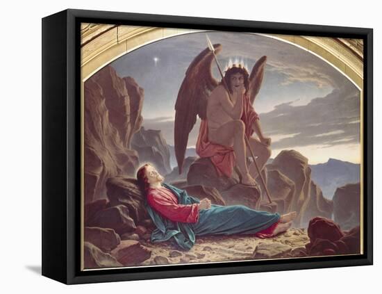 Satan Watching the Sleep of Christ-Noel Paton-Framed Stretched Canvas