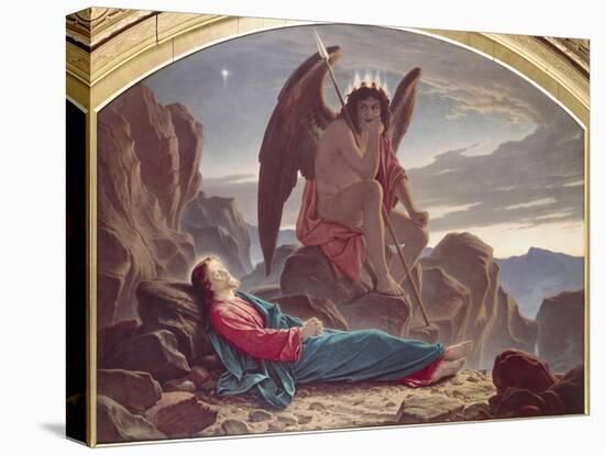 Satan Watching the Sleep of Christ-Noel Paton-Stretched Canvas