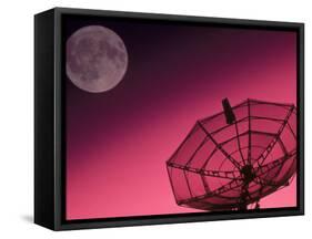 Satellite, Antenna, and Moon-David Carriere-Framed Stretched Canvas