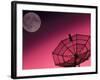 Satellite, Antenna, and Moon-David Carriere-Framed Photographic Print